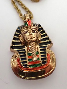 Aparte ketting met hoofd van Tut Ankh Amon - 3