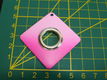 Nr. 779, grote roze vierkante hanger - 0 - Thumbnail