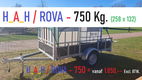 H_A_H-ROVA - 750 kg. - aanhangers 132 x 257 ... ( AKTIE = t/m 31 Januari '25 ) - 0 - Thumbnail