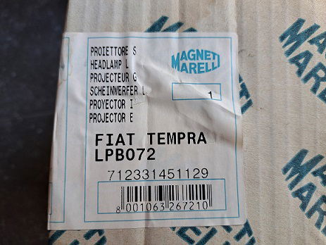 Fiat Tempra Sedan (159) Koplamp Magneti Marelli LPB072 712331451129 Links - 4