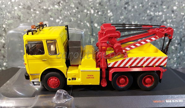 MAN F8 26.281 bergings truck geel 1:43 Ixo V1081 - 0