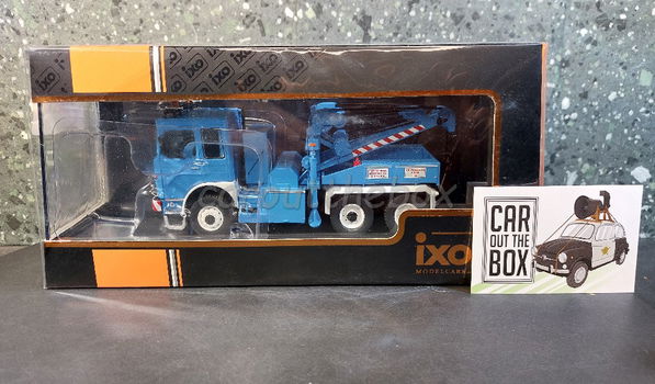 MAN F8 26.281 bergings truck blauw 1:43 Ixo V1085 - 4