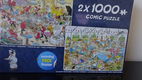 Jan van haasteren, 2 legpuzzels 1000 st. in 1 doos. Zeebanket, taartentoernooi. Nieuw in folie - 0 - Thumbnail