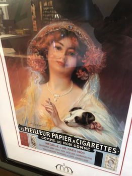 Prachtige Ingelijste Brocante Reclameposter. - 4