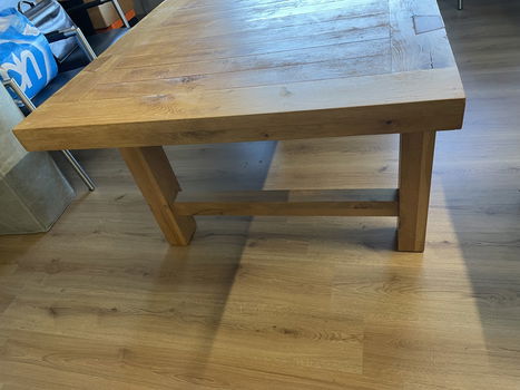 Massief Houten Tafel | 250 x 100 cm | Houten onderstel - 0