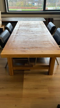 Massief Houten Tafel | 250 x 100 cm | Houten onderstel - 5