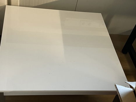 Witte hoogglans Design Salontafel 0.96 x 0.96 - 0