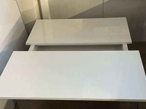 Witte hoogglans Design Salontafel 0.96 x 0.96 - 2