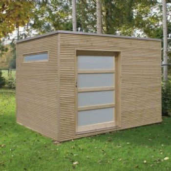 Strak tuinhuis Box-vurenhout in diverse standaard maten - 3