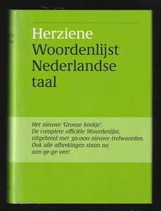 HERZIENE WOORDENLIJST NEDERLANDSE TAAL - Groene boekje