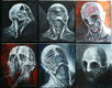 6 olieverf schilderijen , occult , skull , schedel , dark art - 0 - Thumbnail