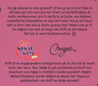 SUPERROMANTISCH LIEFDESBOEK VAN BRITT EN MASJA - Carry Slee & Masja - 0