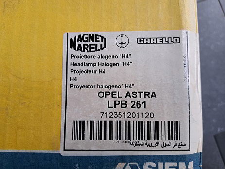 Opel Astra F Koplamp Magneti Marelli LPB261 712351201120 Rechts - 4