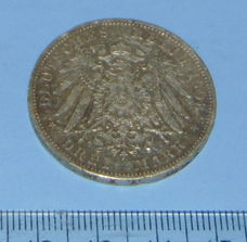 Pruissen - 3 mark 1908A - zilver