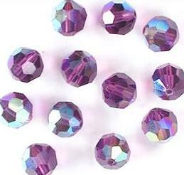 Swarovski 5000 Amethyst AB 8mm 4 Stuk of per stuk - 1