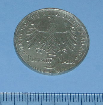 Duitsland - 5 DMark 1955F - Schiller - zilver - 0