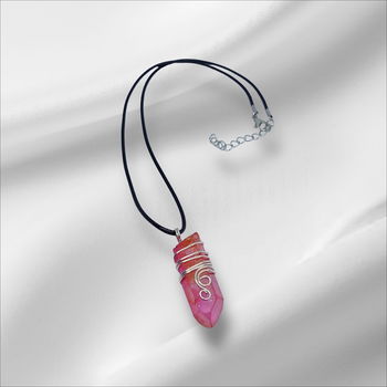 Aura kristal punt ketting - 2