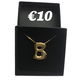 Titanium staal 18K goud vergulde letter B ketting - 0 - Thumbnail