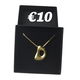 Titanium Staal 18K Goud Vergulde Bubble Letter D Ketting - 0 - Thumbnail