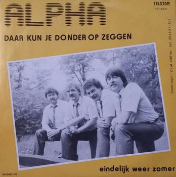 Alpha (62) ‎– Daar Kun Je Donder Op Zeggen - 0