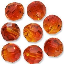 Swarovski 5000 Fire Opal 8mm 37 Stuk of P. St. - 0