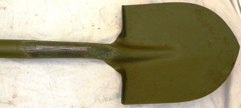 Schep / Schop / Shovel, Voertuig / Pioniers, T-Handle, England / Engels, jaren'60/'70.(Nr.1) - 2