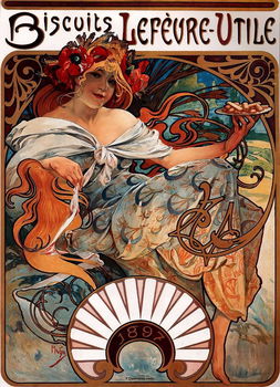 Biscuits Lefèvre-Utile poster - Alfons Mucha - 1896 - 0