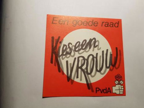 Sticker PVDA kies een vrouw - 0