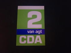 Sticker CDA Van Agt