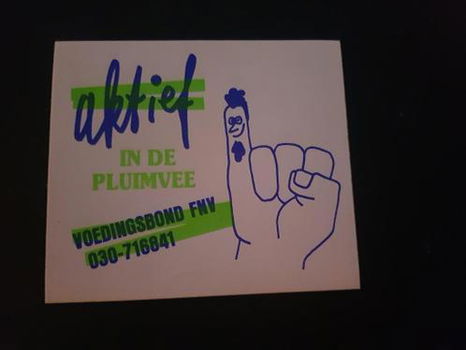 Sticker FNV aktief in de pluimvee - 0