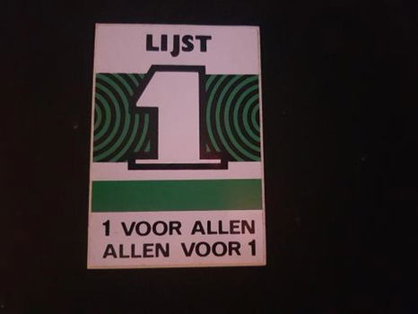 Sticker lijst 1 - 0