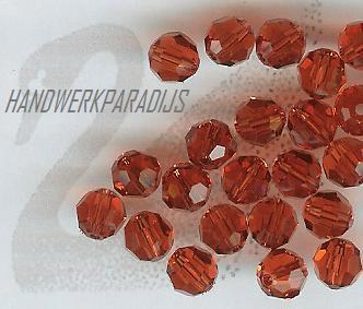 Swarovski 5000 Indian Red 8mm 12 Stuk - 2