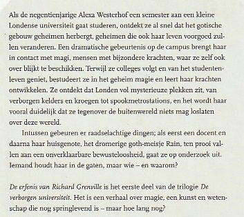 DE ERFENIS VAN RICHARD GRENVILLE, DE VERBORGEN UNIVERSITEIT 1 - Natalie Koch - 1