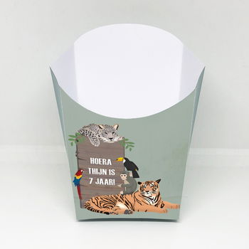 Traktatie bakje – Jungle dieren – Printable - 0