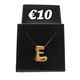 Titanium Staal 18K Goud Vergulde Bubble Letter E Ketting - 0 - Thumbnail