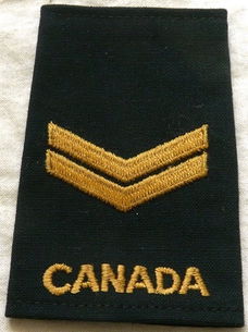 Rang Onderscheiding / Rankslide, Non-Commissioned Members, Corporal, Canadian Army, 1970s.(Nr.1)