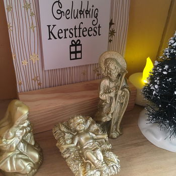 Kerst decoratie houten kerststal (alternatieve versie) - 2