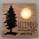 Kerst decoratie tekstbord (hout) met waxinehouder & quote - 3 - Thumbnail