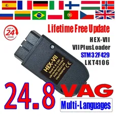 VCDS 24.8 2024 + VAGCOM HEX REAL v2 USB OBD2 VCI PAKKET