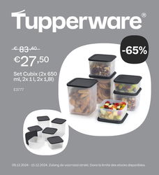 TUPPERWARE Cubix Set (6) Vierkant 650 ml - 1,3 lt - 1,8 lt