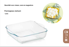 TUPPERWARE PremiaGlass Braadslede 1,9 liter