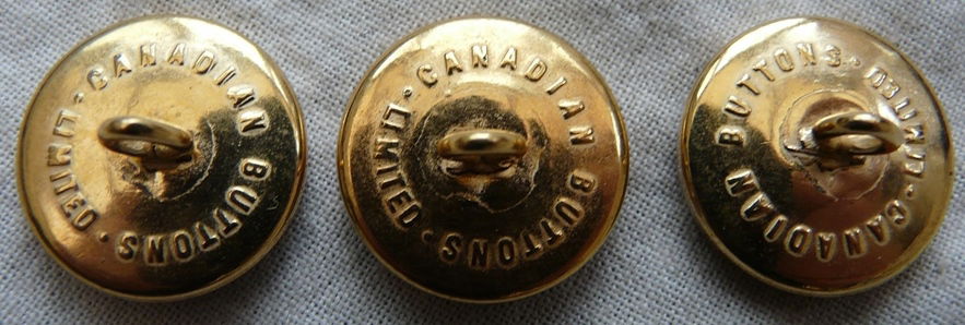 Knopen Lotje, Uniform, General Service, Canadian Army, 19mm, 3 stuks.(Nr.1) - 5