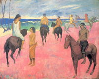 Ruiters op het strand (II) - Paul Gauguin - 1902 - reproductie