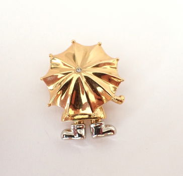 Leuke bi-color broche van het merk LR - 3