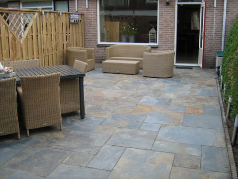 landelijke tuintegels Rusty Slate groot wildverband - 6