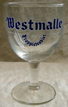 Bierglas, Oud Model, Merk: Westmalle - Trappistenbier, Inhoud: 0,33L, 1 stuks. - 0