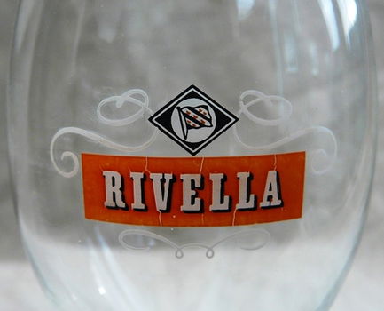 Frisdrank / Soda Glas, Merk: Rivella - Friesche Vlag, Inhoud: 0,2L, 1 stuks, 1960s. - 1