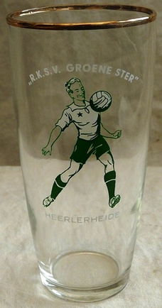 Drinkglas, R.K.S.V. Groene Ster - Heerlerheide, Inhoud: 0,3L, 1 stuks, 1960s.