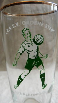 Drinkglas, R.K.S.V. Groene Ster - Heerlerheide, Inhoud: 0,3L, 1 stuks, 1960s. - 1