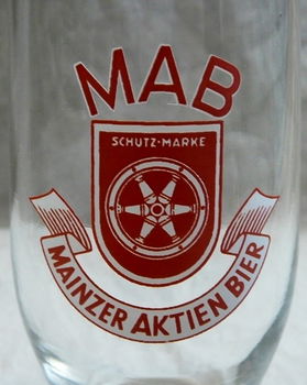 Bierglas, Vintage, Merk: MAB - Mainzer Aktien Bier, Inhoud: 0,2L, 1 stuks, 1960s. - 1